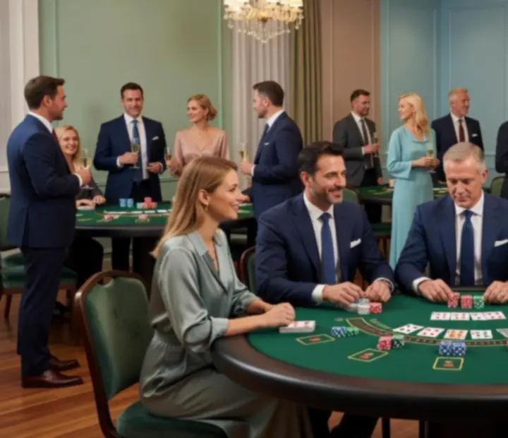 Elegante Eventlocation mit Blackjack-Tisch