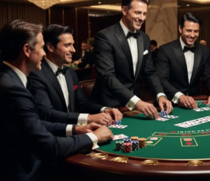 Professionelle Croupiers leiten einen Casinoabend