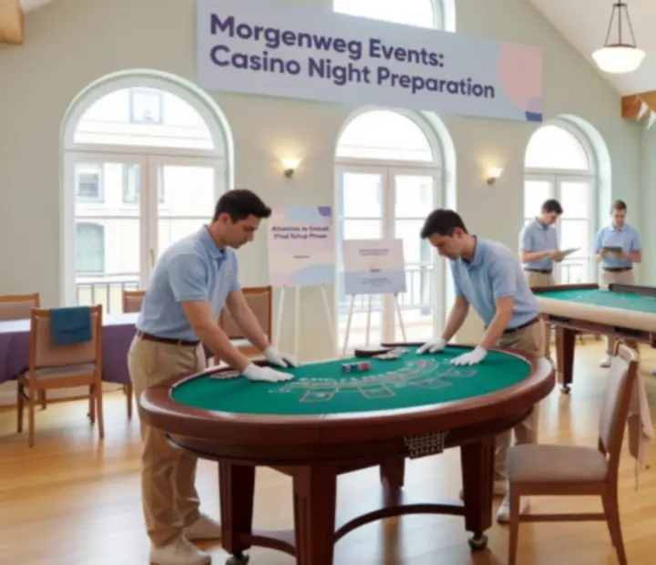 Morgenweg Eventteam bei der Vorbereitung eines Casinoabends