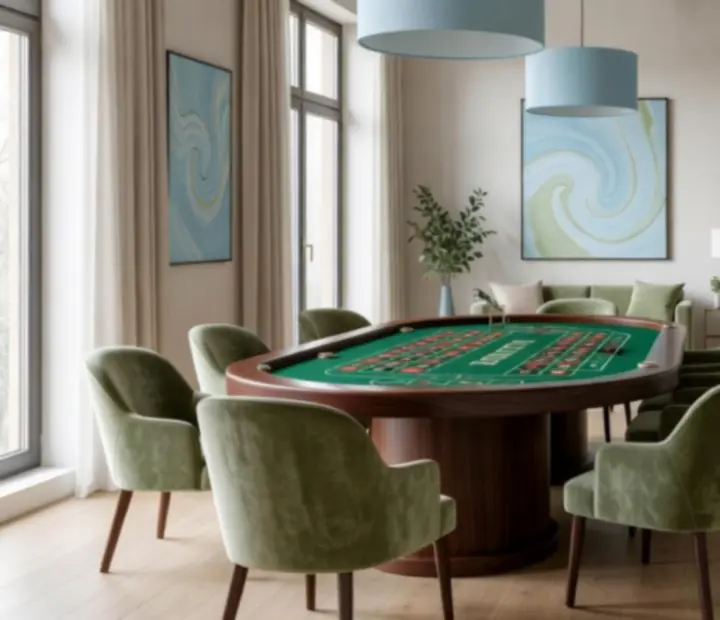 Stilvolle Location in Österreich, vorbereitet für ein Roulette-Event